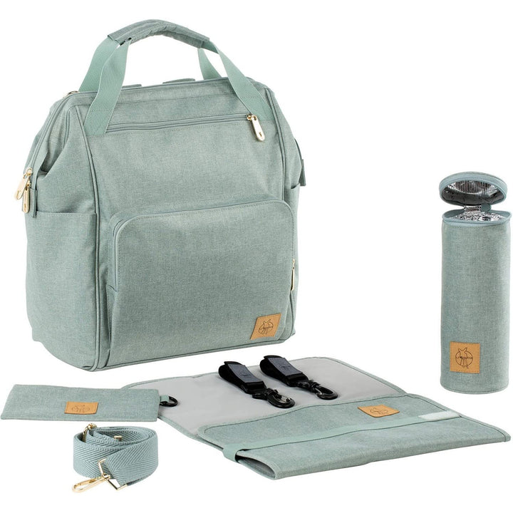 LÄSSIG Baby Wickelrucksack Wickeltasche inkl. Wickelzubehör nachhaltig produziert/Goldie Backpack, m