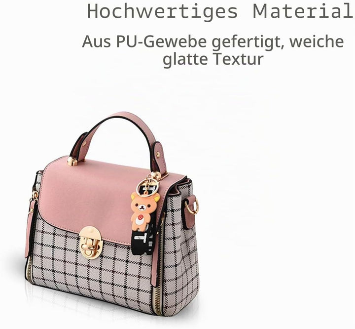 NICOLE&amp;DORIS Handtaschen für Damen Niedliche Umhängetasche Mädchen Reissverschluss Handtasche PU Led