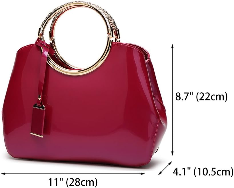 DEERWORD Damen Taschen Handtasche Frauen Elegant Tasche Henkeltasche Vintage PU-Leder 5376 1-teilig