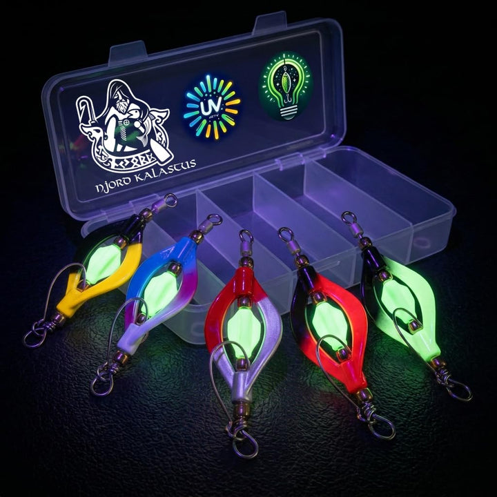 Njord Kalastus Double Spoon Forelle UV-Aktiv und Selbstleuchtend (4g) 5cm Twister Spinner Forelle |