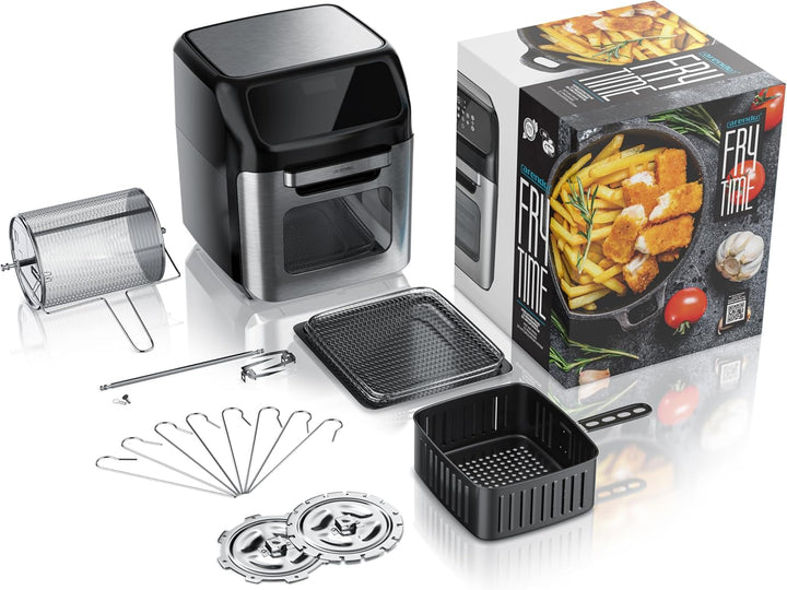 Arendo - Heissluftfritteuse XXL mit LED Touchscreen- 12 Liter - Grill - Dörrautomat - Backofen - Air
