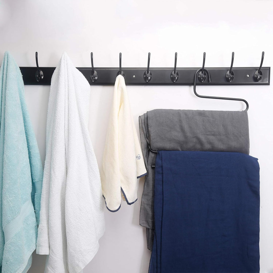 Dseap Garderobenleiste: 97cm lang robuste hakenleiste mit 10 haken, kleiderhaken wand, wandgarderobe