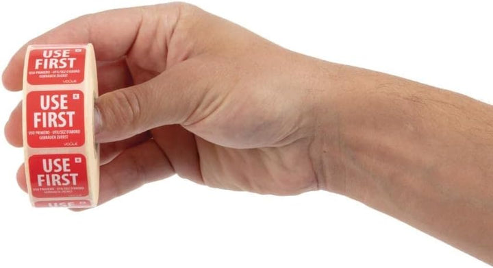 Hygiplas Erste‑Wahl Etiketten 25mm (1000Stk) – Rückstandsfrei E149 Einzeln, Einzeln
