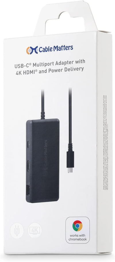 Cable Matters [Funktioniert mit Chromebook Certified] 4K@60Hz USB-C Hub HDMI, USB-C Multiport Adapte