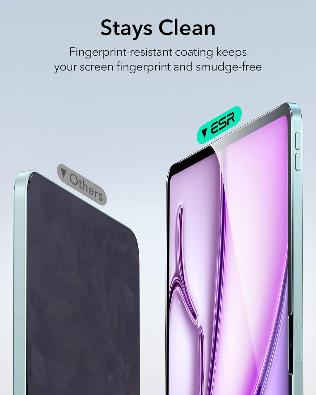 ESR 2 Stück, für iPad Air 13 Zoll M4/M3/M2 (8./7./6. Generation, 2026/2025/2024) für Panzerglas, Sch