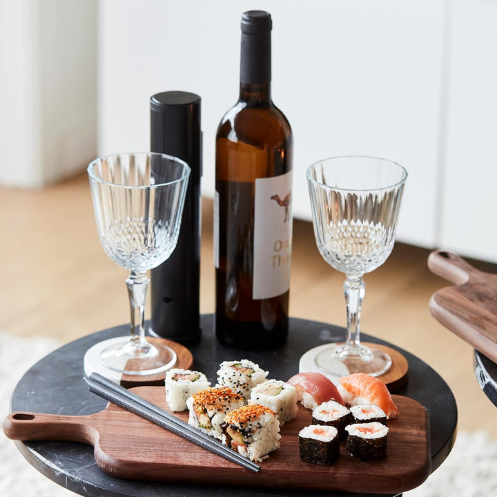 Point-Virgule Servierbrett aus Walnussholz mit Griff, perfekt zum Servieren von Vorspeisen und Käse,