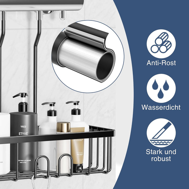 Pickpiff Duschablage Zum Hängen Schwarz Duschregal Duschkorb Shampoo Halterung Für Dusche Shower She