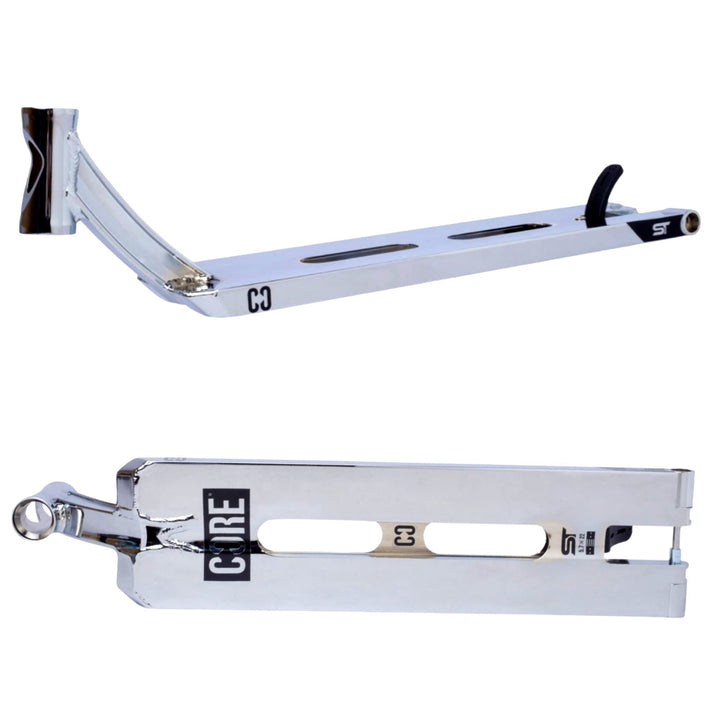 Fantic26 CORE Stunt-Scooter Street Deck 14,5cm x 56cm 110mm,120mm Sticker Chrome, Chrome