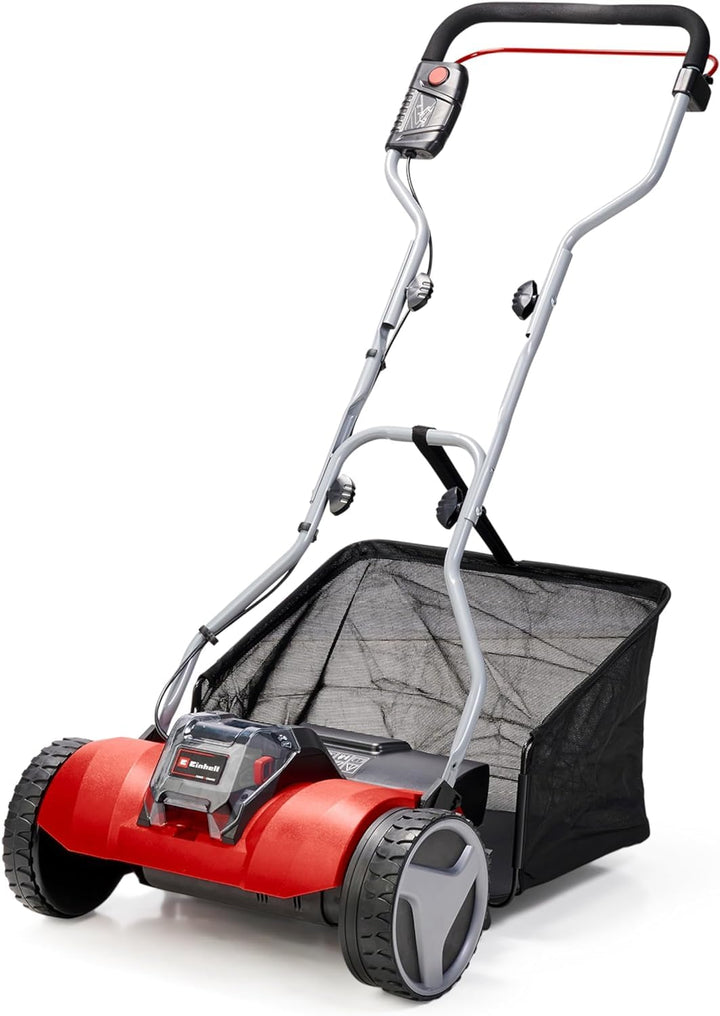 Einhell Akku-Rasenmäher GE-HM 18/38 Li - Solo Power X-Change (Li-ion, 18V, kugelgelagerte Mähspindel