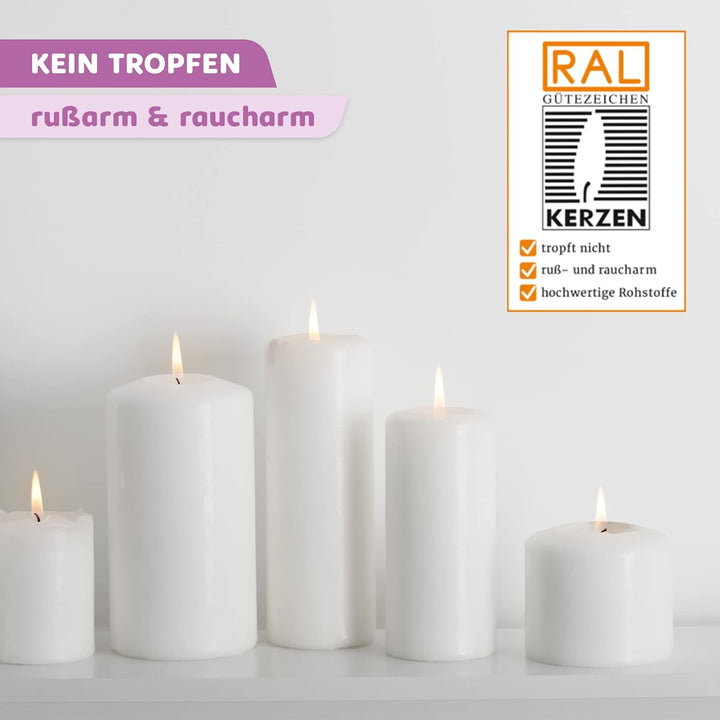 WIKAKERZEN Kerzen-Rohling Set für Taufe, Hochzeit oder Kommunion selbst gestalten inkl. Buchstaben z