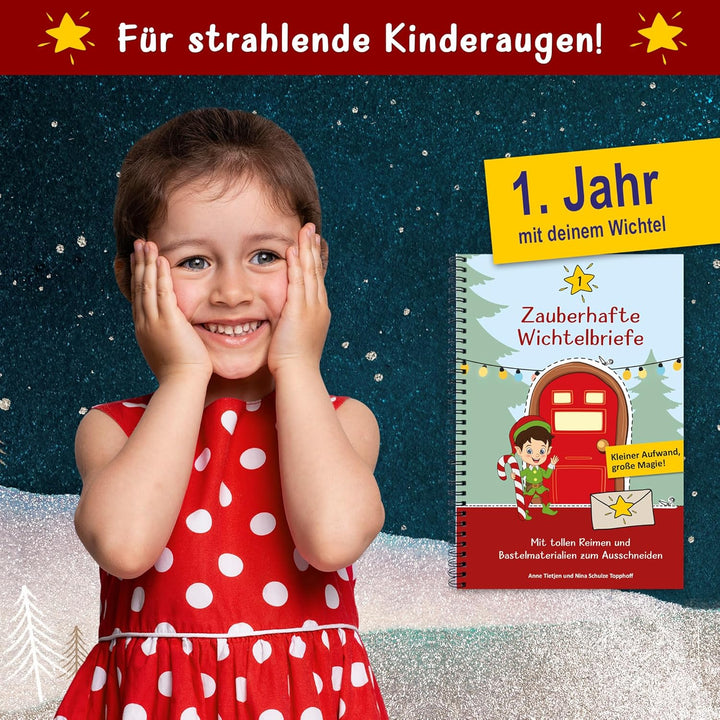 Premium Wichtelbriefe Komplettset 1 zum Ausschneiden mit Reimen, Abenteuern, Wichtel-Schabernack und