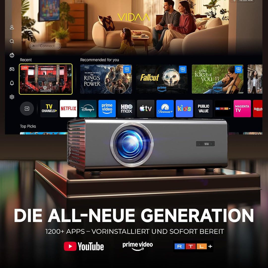 4K Smart Beamer mit VIDAA, kompatibel mit Netflix-App, Dolby Audio & HDR10+ | KOGATA Original AirPla