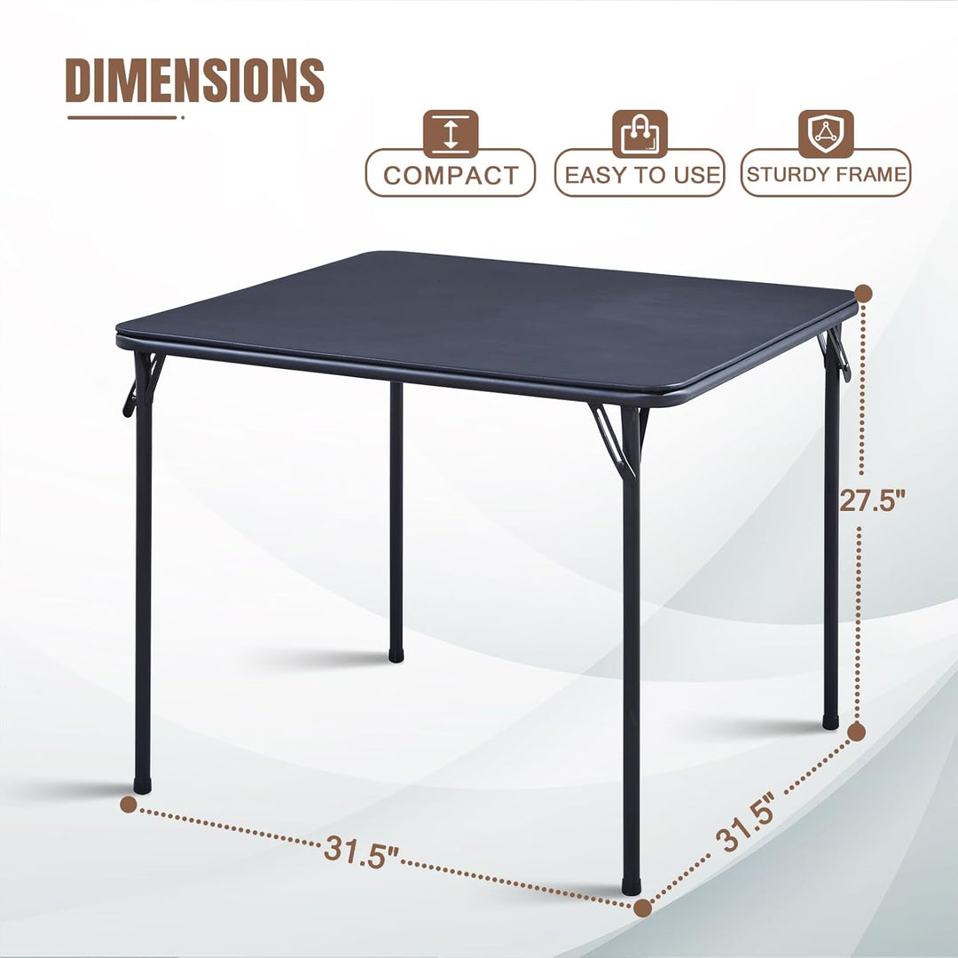 BOOSDEN Klapptisch, Multifunktionstisch, Schwarz, Klappbar Tisch als Campingtisch, Gartentisch, Balk