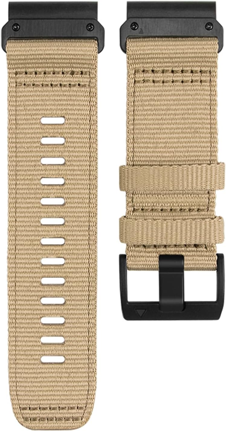 YOOSIDE Verbessert QuickFit 26mm Nylon Armband für Garmin Fenix 7X / Fenix 6X / Fenix 5X / Enduro, S