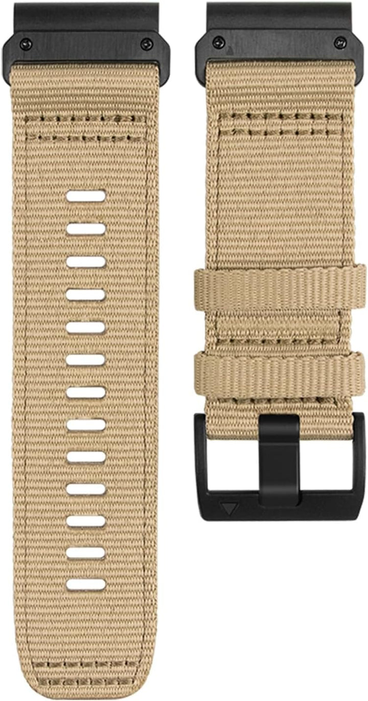 YOOSIDE Verbessert QuickFit 26mm Nylon Armband für Garmin Fenix 7X / Fenix 6X / Fenix 5X / Enduro, S