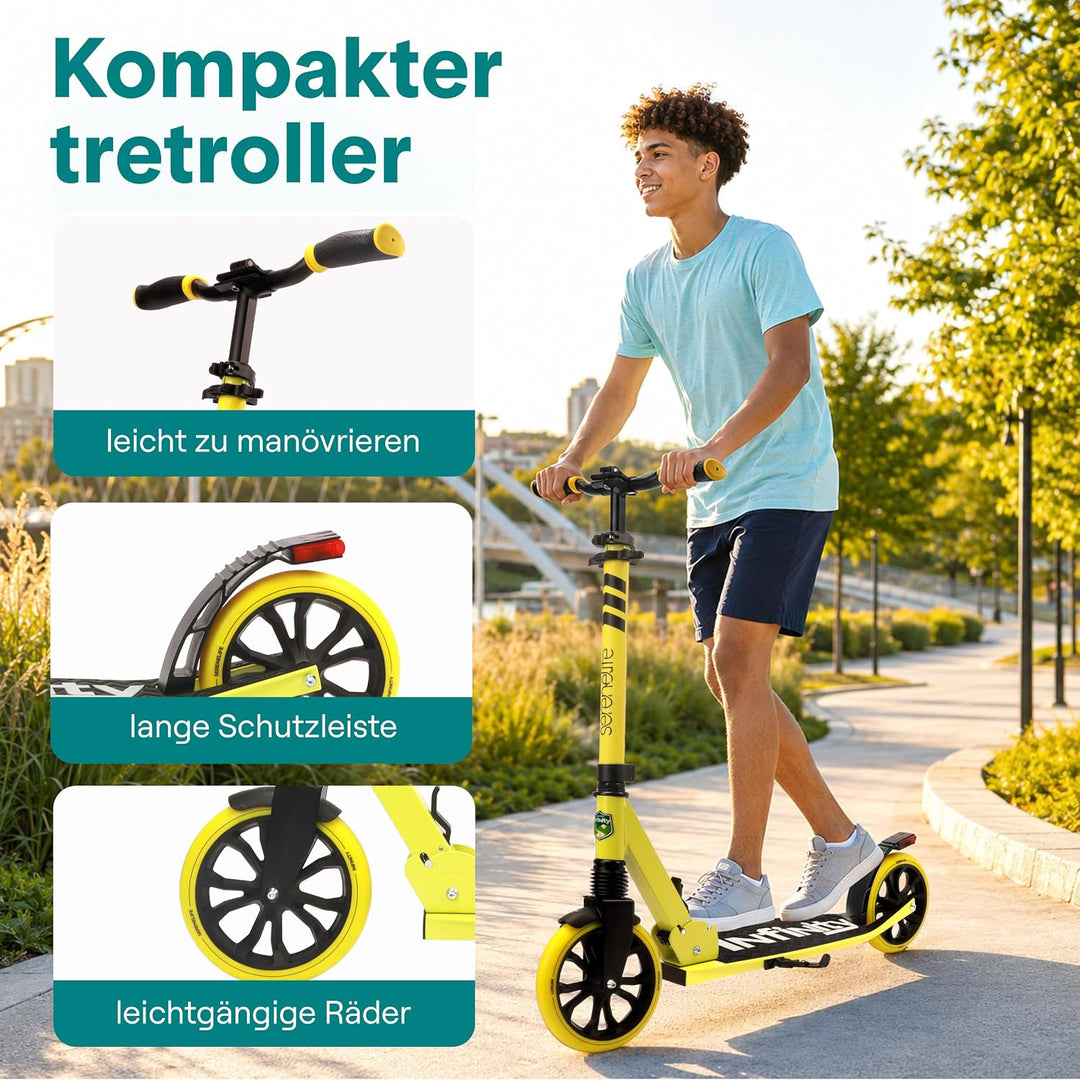 SereneLife Roller für Kinder &amp; Erwachsene, Unisex-Tretroller, Cityroller, klappbar &amp; höhenverstellba