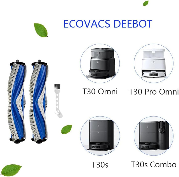 2 Stück T30 OMNI Hauptbürsten für ECOVACS DEEBOT T30 OMNI/T30 PRO OMNI/T30S/T30S Combo/N20 plus/N20