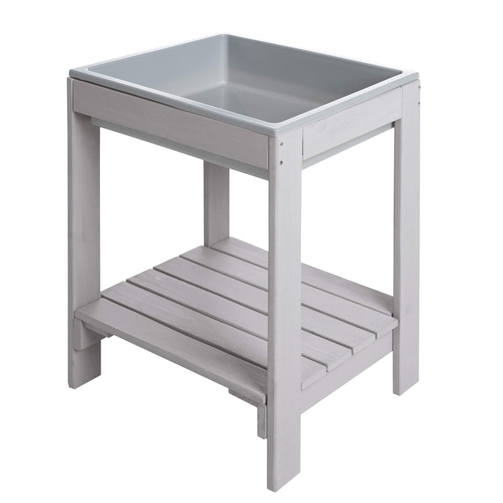 roba Kinder Outdoor+ Spieltisch 'Tiny', wetterfester Massivholz Sand- & Matschtisch, grau lasiert Gr