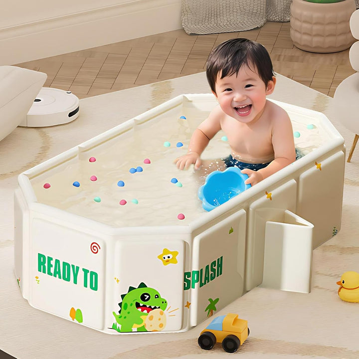 Babywanne, Faltbare Badewanne, Grosse Kleinkind Badewanne, Tragbare mit Ablassschraube von Kindern i
