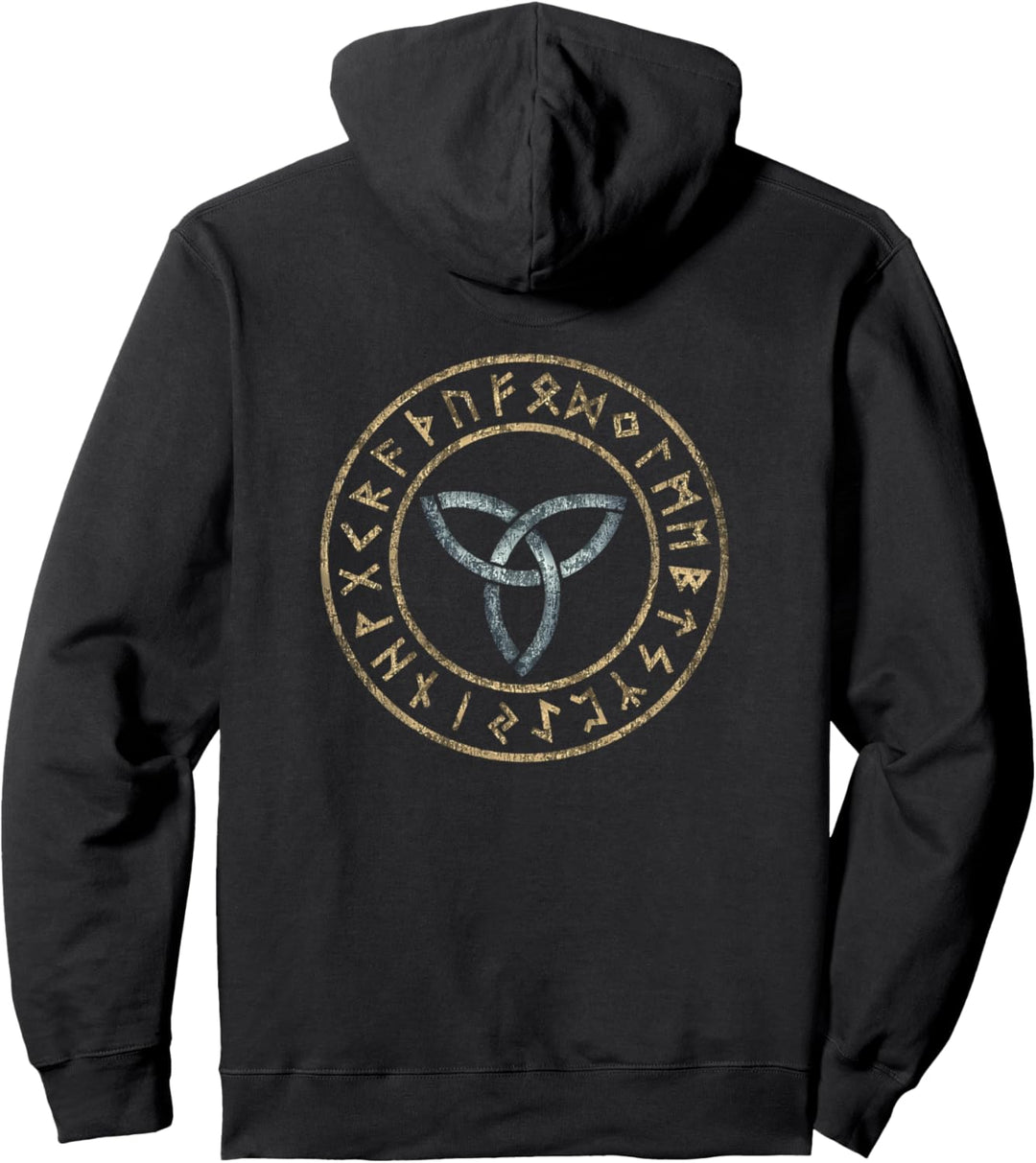 Triquetra Keltisch Nordisch Wikinger Mythologie Symbol Runen Pullover Hoodie