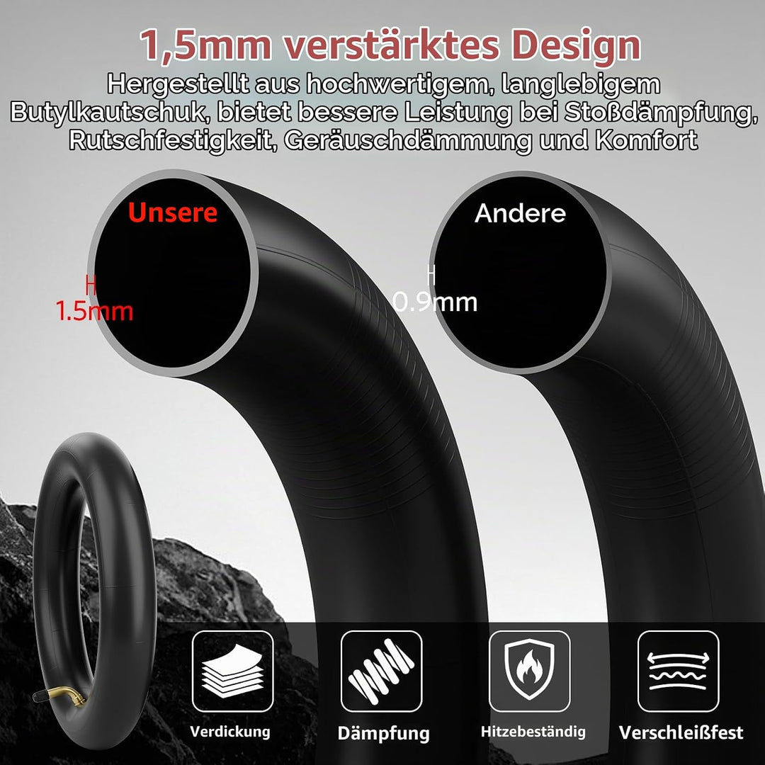 OUXI 4pcs E-Scooter-Reifen 8 1/2 Reifen mit Reifen und Schlauchpaket E-Scooter Ersatzschlauch+Reifen