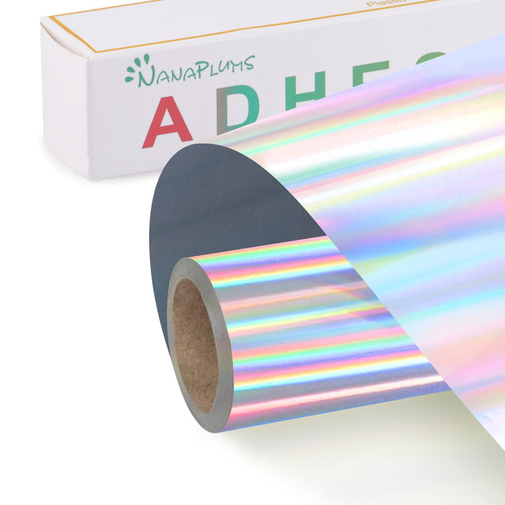 NANAPLUMS Selbstklebendes Vinylfolie Plotter - Holographisches Funkelndes Plotterfolie Vinyl Permane