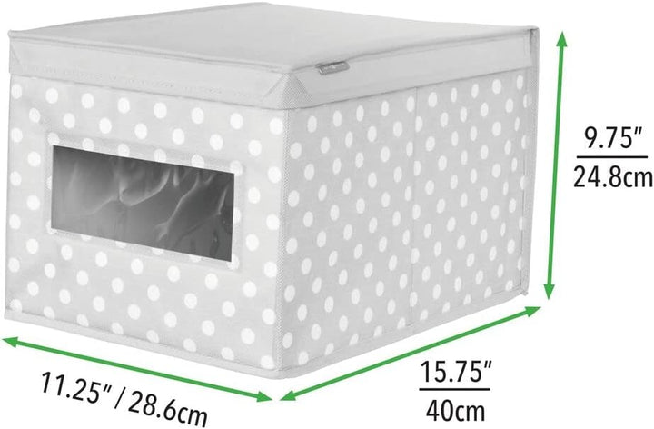 mDesign 6er-Set stapelbare Ordnungsbox – grosse Aufbewahrungsbox mit Sichtfenster für das Kinderzimm