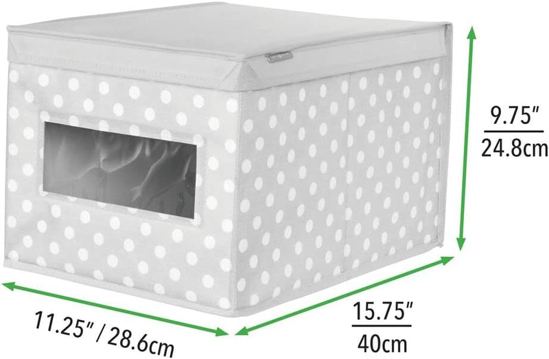 mDesign 6er-Set stapelbare Ordnungsbox – grosse Aufbewahrungsbox mit Sichtfenster für das Kinderzimm