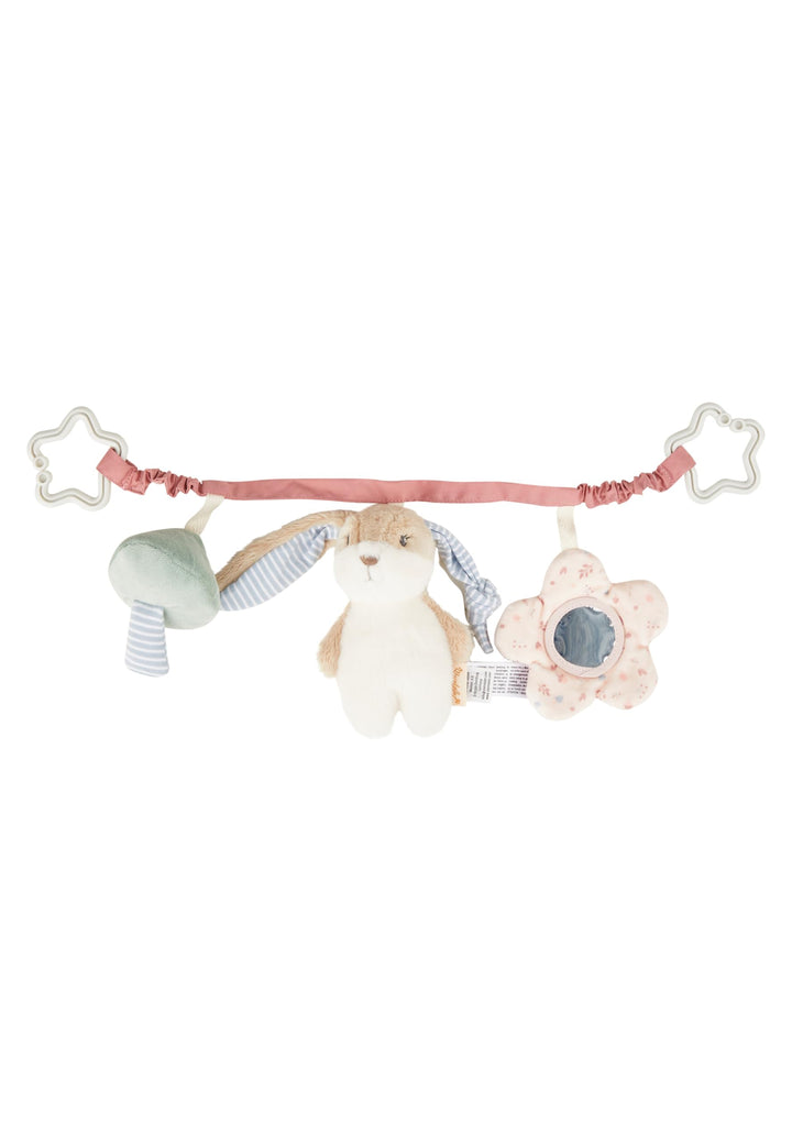 Sterntaler Kinderwagenkette Hase Hanni - Baby Spielzeug mit Rassel & Spiegel - Kinderwagen Zubehör -
