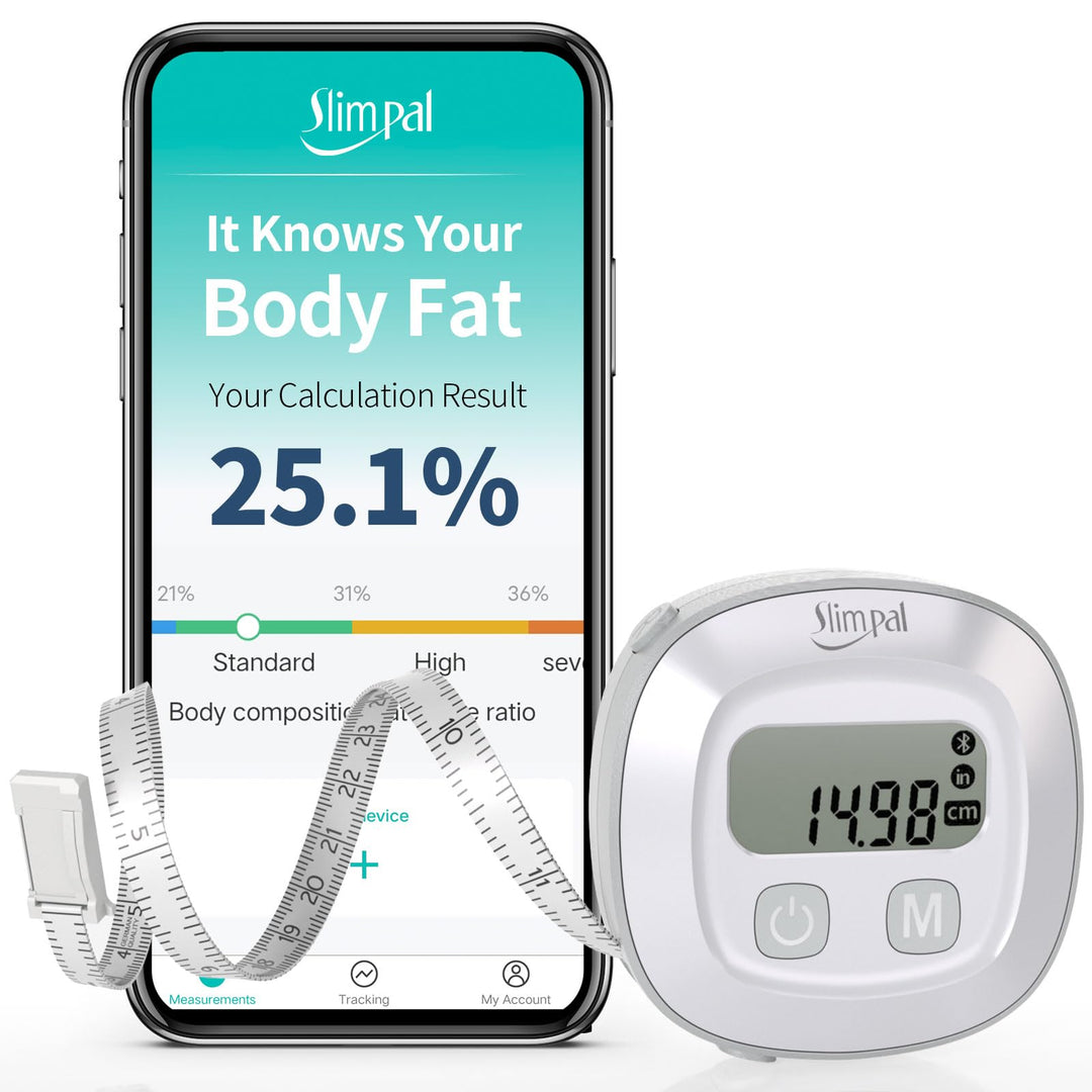Slimpal Smart Körpermassband, Bluetooth Körperfett Massband, Massband Körpermasse von Bizeps, Brust,
