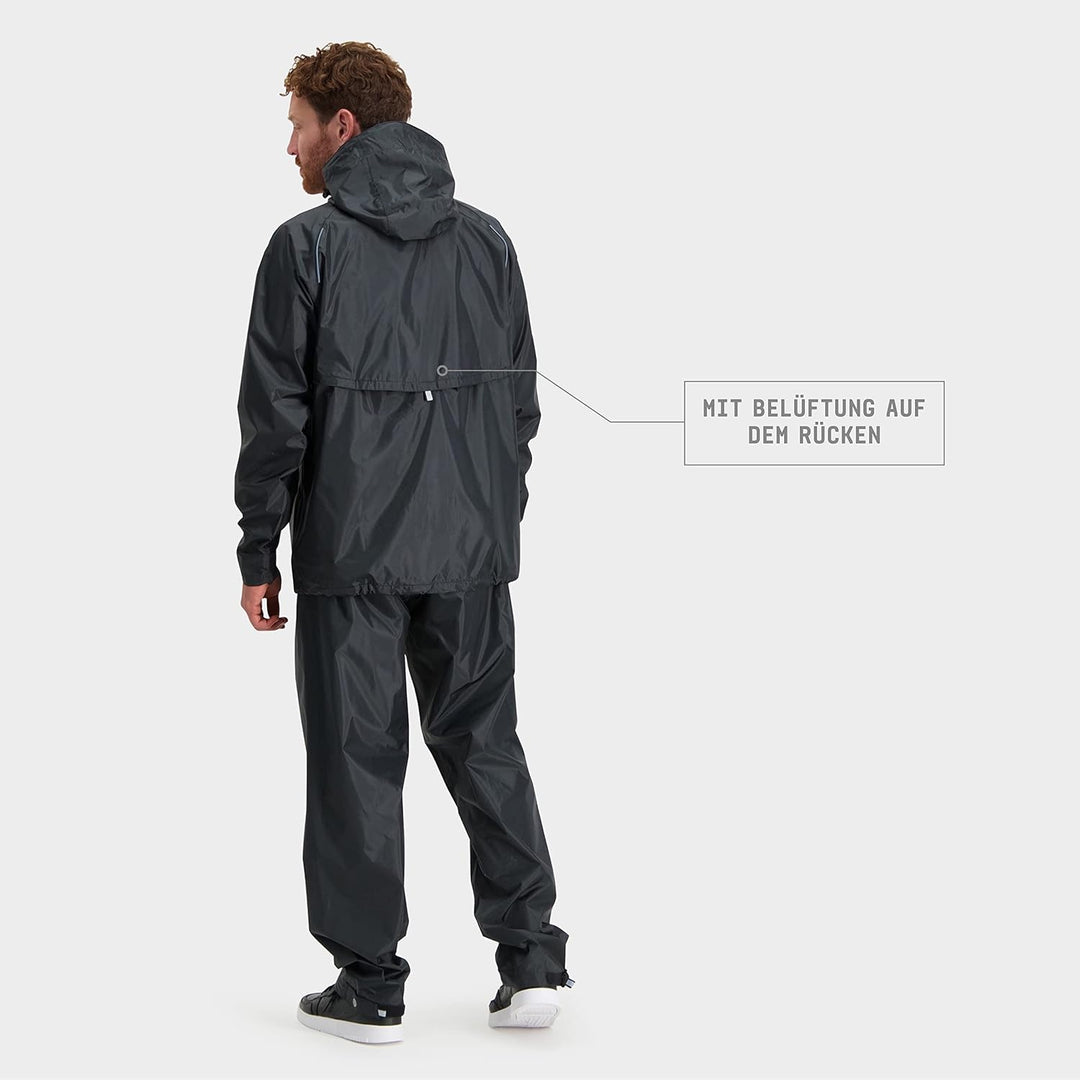 AGU Essential Passat Regenanzug, Regenkleidung Fahrrad Herren &amp; Damen, Wasserdicht &amp; Reflektierend,
