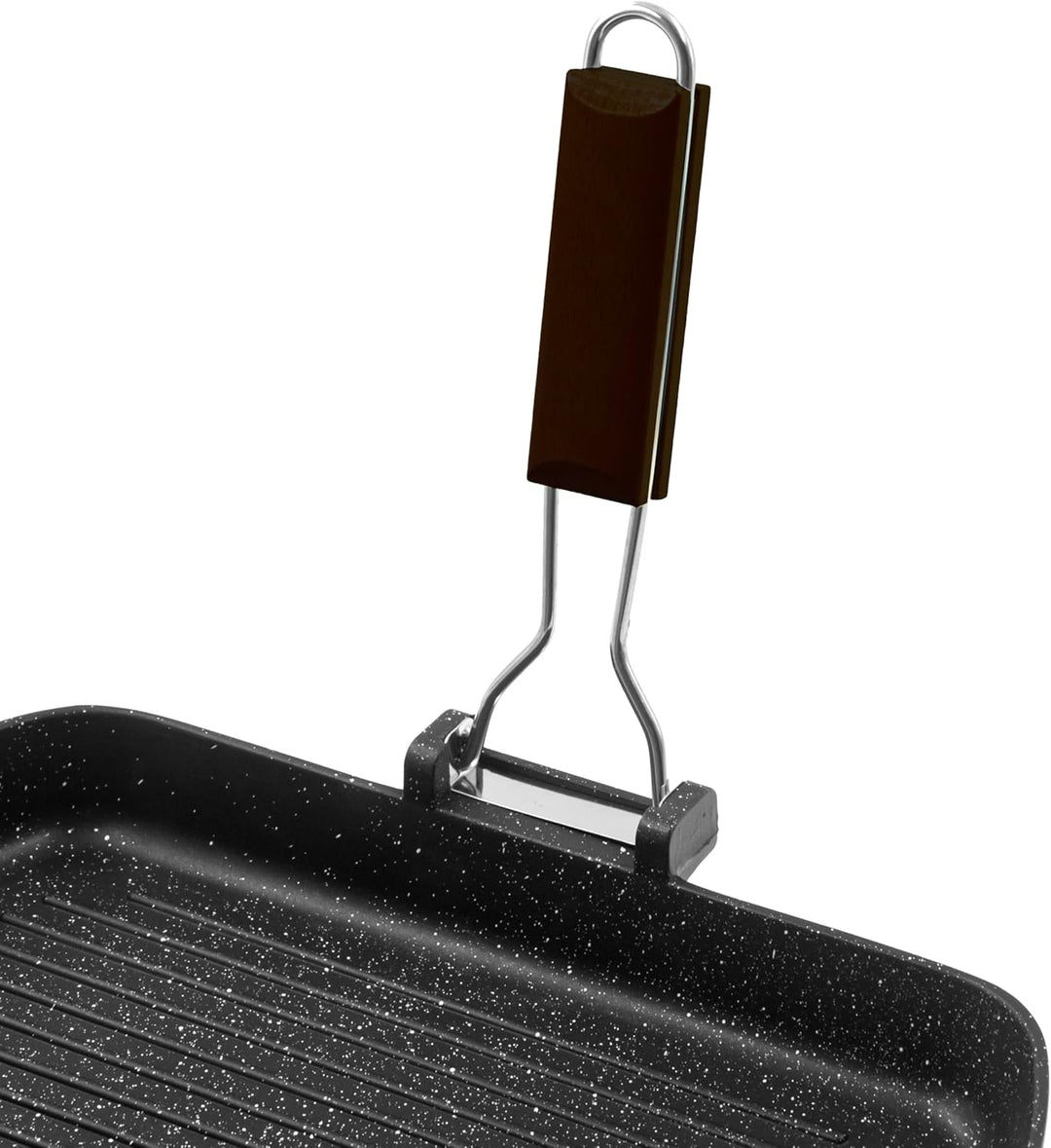 Zanetti, Grillpfanne 26 x 36 cm, Grillplatte aus Aluminium-Druckguss mit hoher Dicke, Grillplatte fü