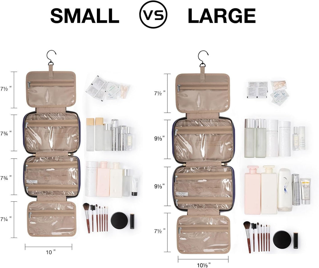 BAGSMART Kulturbeutel Reisetasche mit Haken zum Aufhängen, Wasserabweisende Make-up-Kosmetiktasche R