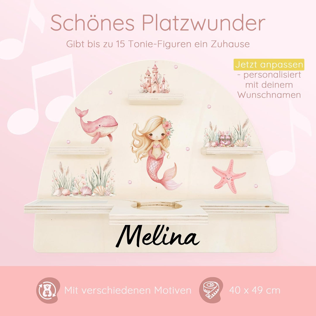 Personalisiertes Tonie Regal für Kinderzimmer - Magnetisches Toniebox Regal für Toniebox & Figuren m