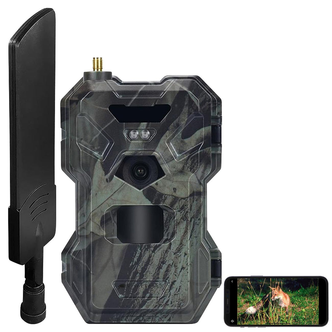 VisorTech Wildkamera mit Simkarte: 4G/LTE-Wildkamera mit 2K-Auflösung, 30 MP, PIR-Sensor, No-Glow-IR