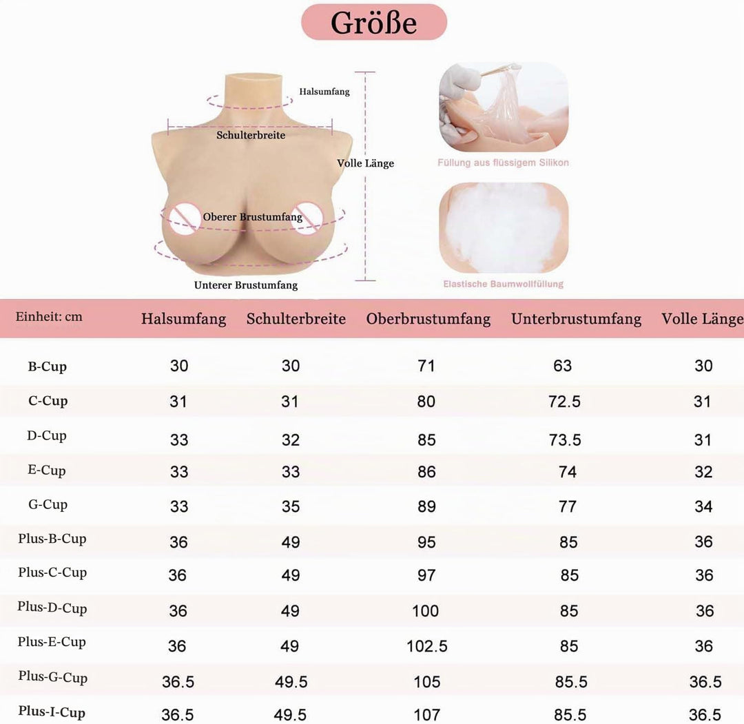 CYOMI Silikon Brüste Brustformen Künstliche Brüste Realistisch Brustplatten für Crossdresser Transge