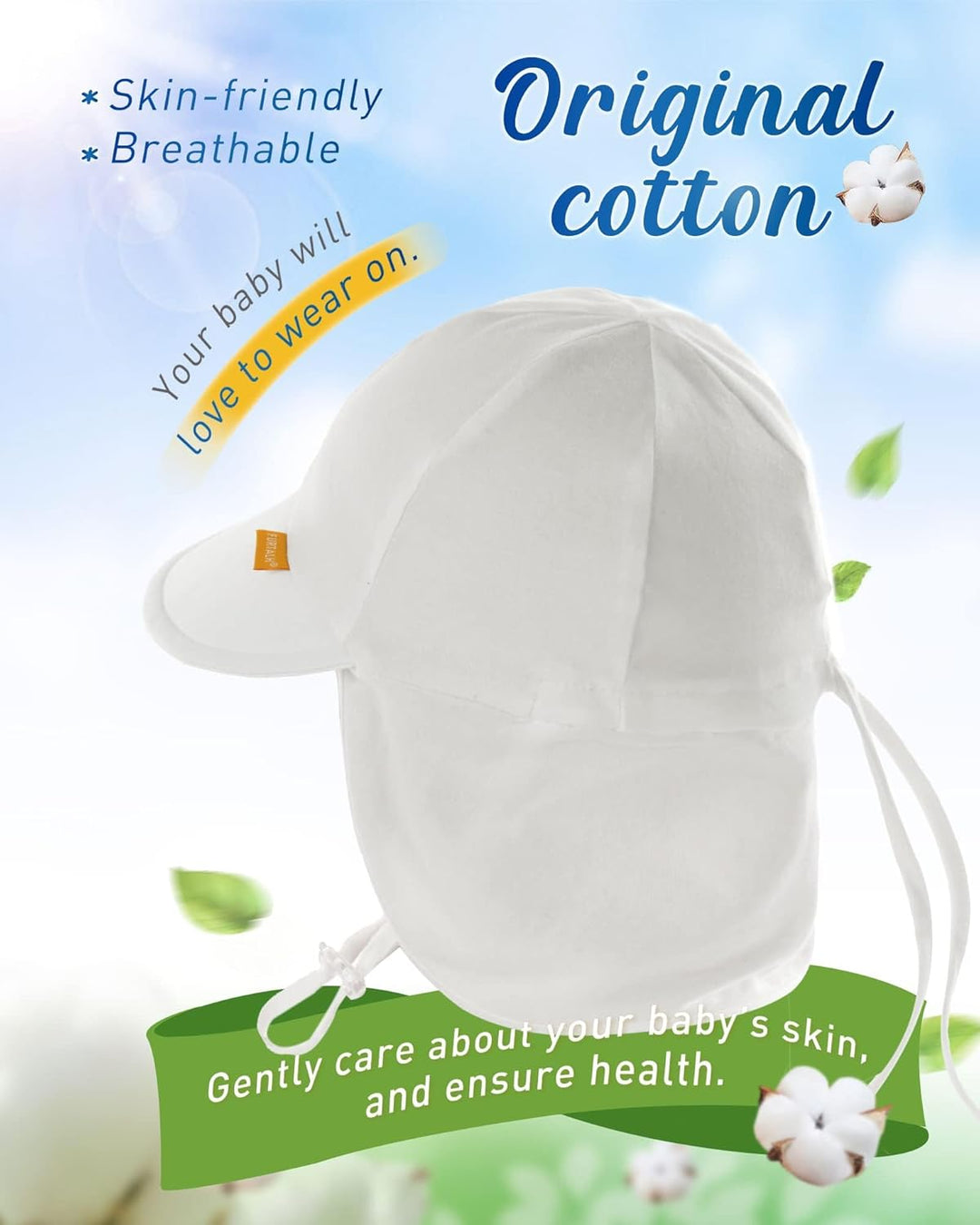 FURTALK Baby Kleinkind Sonnenhut UPF 50+ UV-Schutz Mädchen & Jungen Sommer Kappe Kinder Strand Mütze