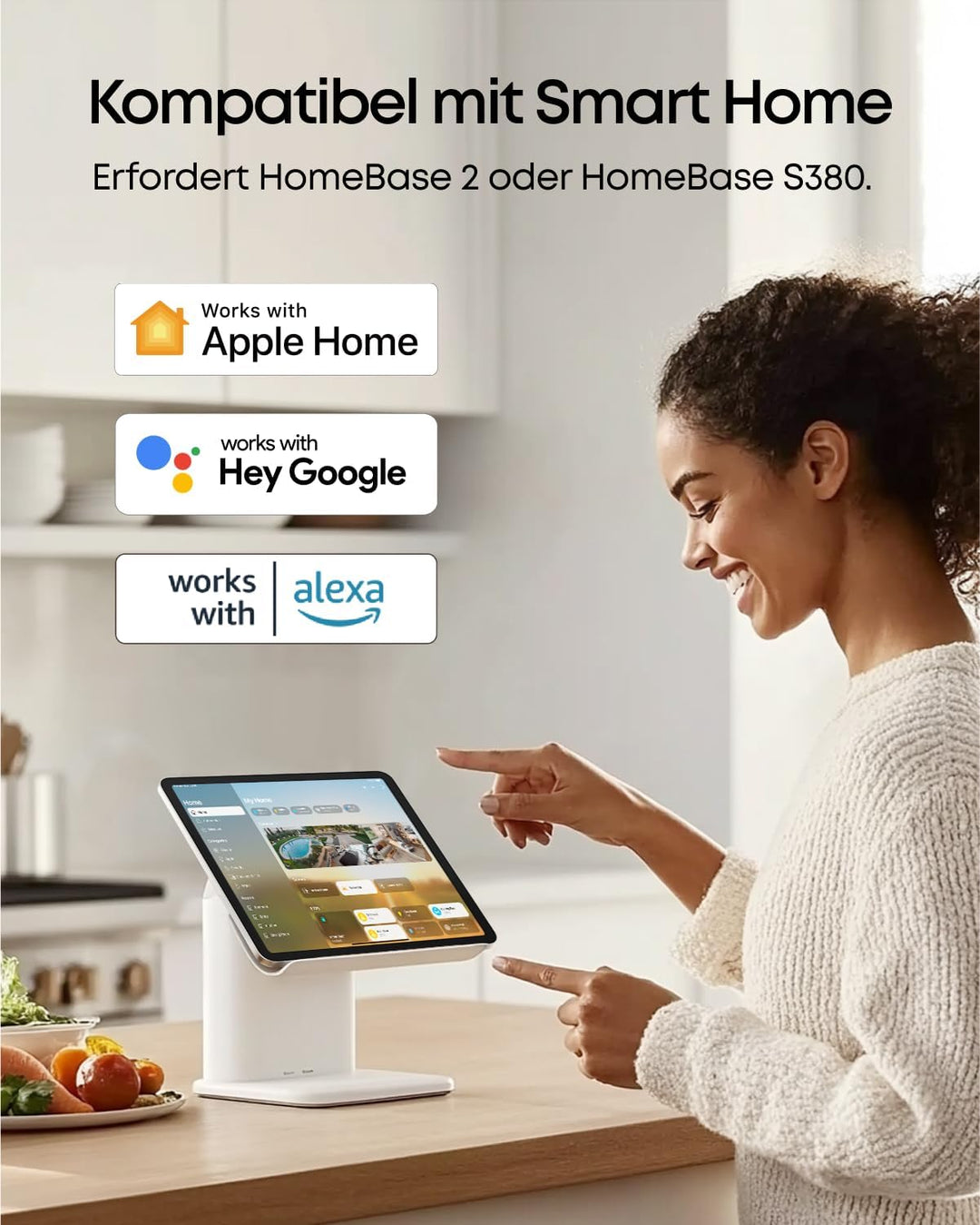 eufy Security eufyCam E40 3-Kamera-Set mit Homebase 2, kabellose 2K Solarkamera für aussen, mit inte