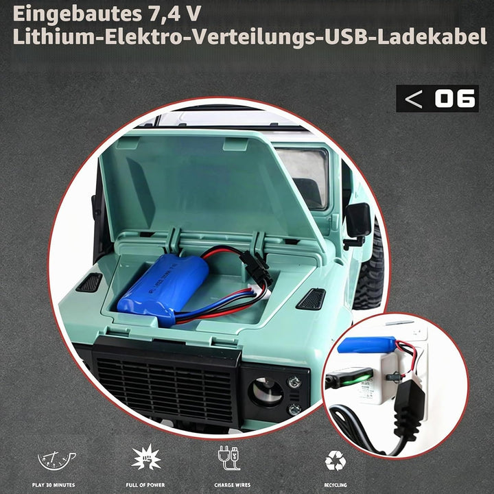 Goolsky Rock Crawler MN-D90 1/12 4WD 2.4G Hochgeschwindigkeitsfernbedienung Geländewagen RC Auto LED