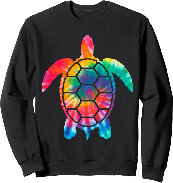 Schildkröte Tie Dye Hippie Tauchen Taucher Geschenk Sweatshirt