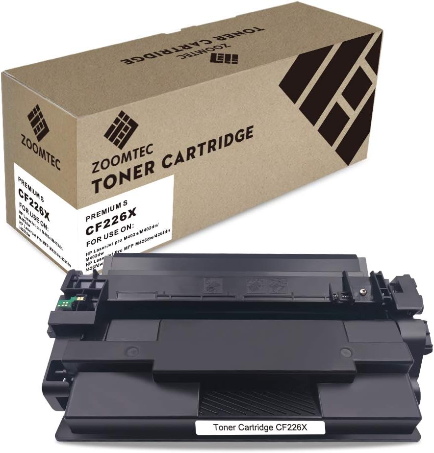 ZOOMTEC 26X CF226X Tonerkassette kompatibel mit Laserjet Pro M402n M402dn M402dw MFP M426dw 426fdn 4