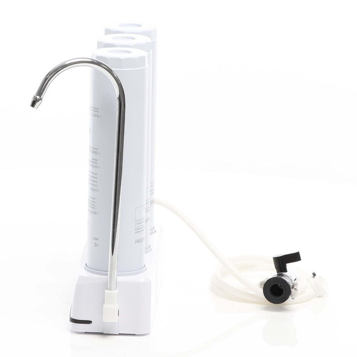 Naturewater NW-3-PPCTOUF 3 Stufen Counter Top Wasserfilter, 5 µ, PP Sediment, Aktivkohle Block und U