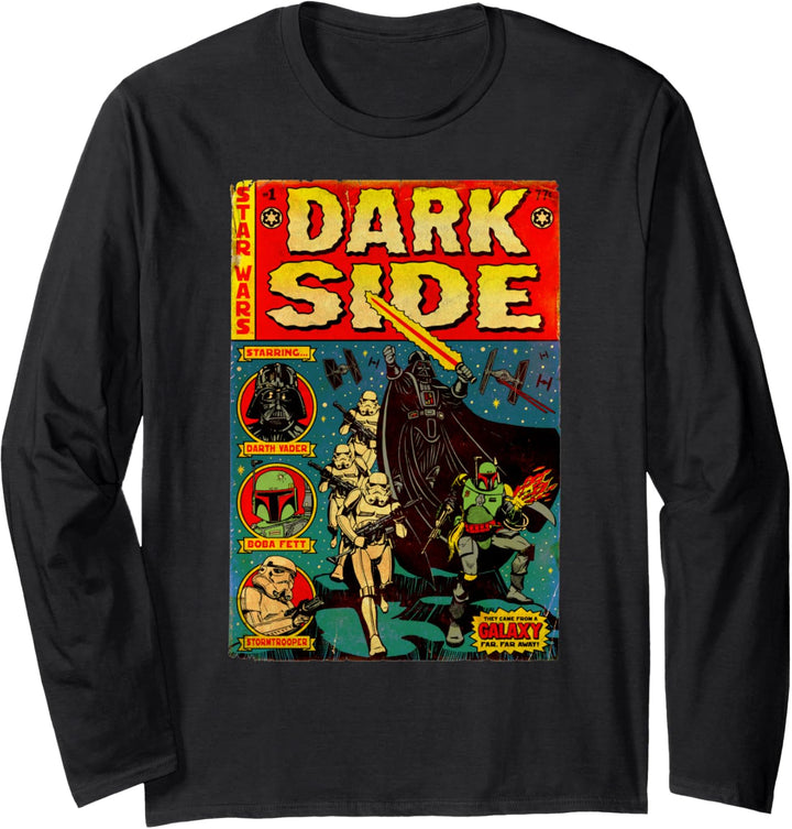 Star Wars Dark Side Comic Cover Langarmshirt