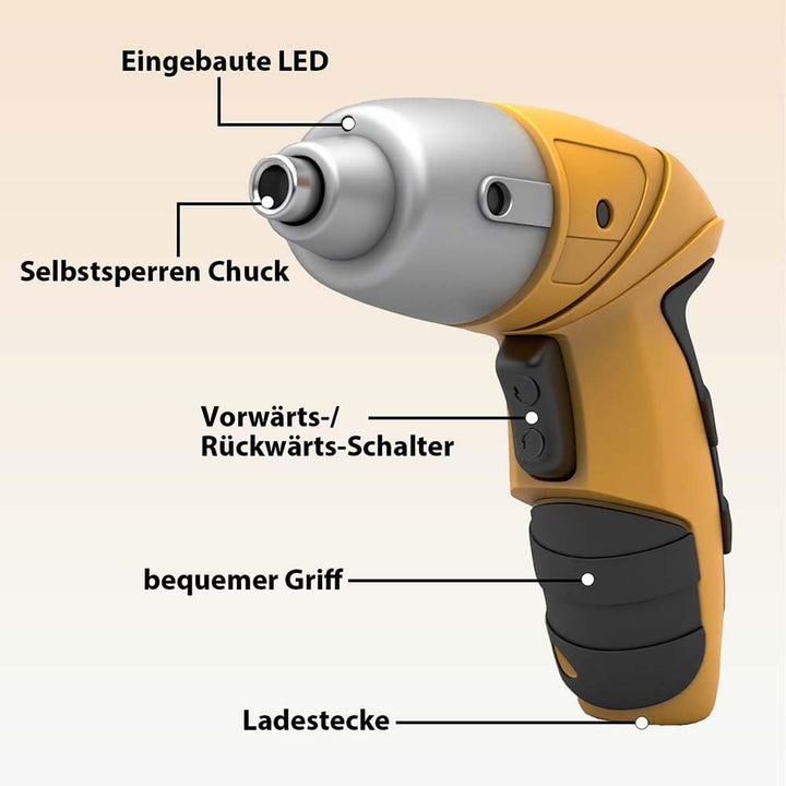 3.6V-Bohrerset mit 112 tlg Zubehör,Elektroschrauber,Werkzeugsatz Für Reparatur DIY, 3.6V