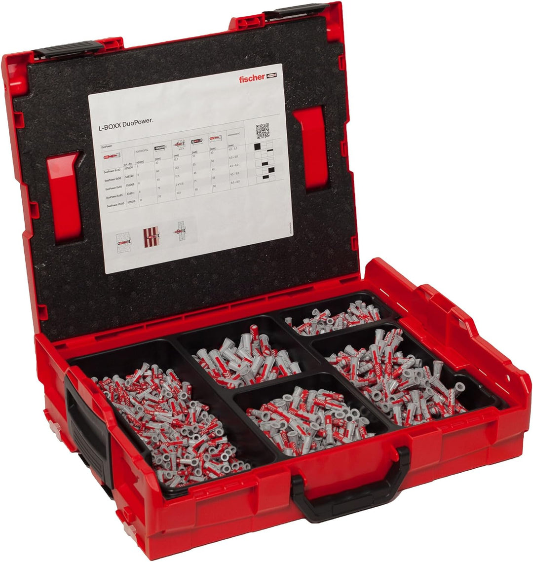 fischer DuoPower in der handlichen L-BOXX, 910 x DuoPower in verschiedenen Grössen, der innovative D