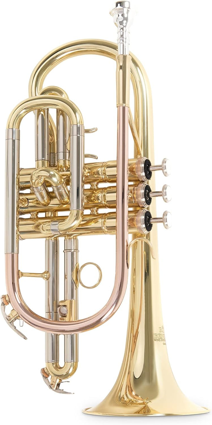 Roy Benson Bb Kornett MOD.CR-202 lackiert, inkl. Etui, gold, CR-202