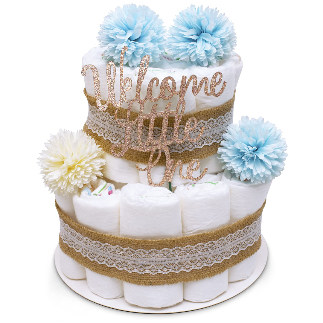 MilaBoo® Vintage Windeltorte Junge I Premium Windeltorte im Boho Stil I Geschenk zur Geburt oder Tau