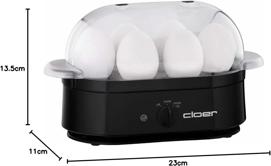 Cloer 6080 Eierkocher mit akustischer Fertigmeldung, 350 W,