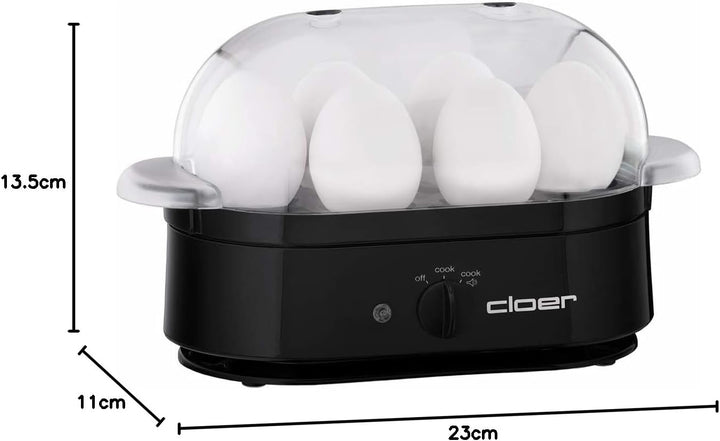 Cloer 6080 Eierkocher mit akustischer Fertigmeldung, 350 W,