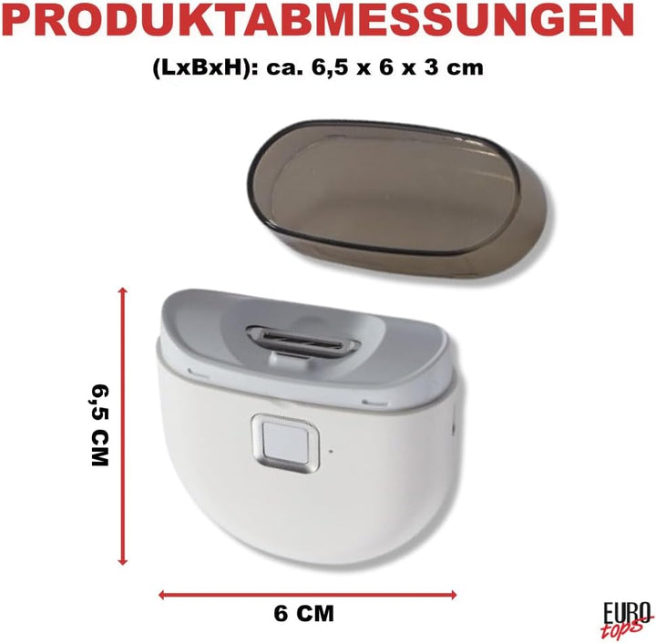 EUROtops Nageltrimmer mit LED-Licht – Elektrischer Nagelschneider für Finger- und Fussnägel, kabello